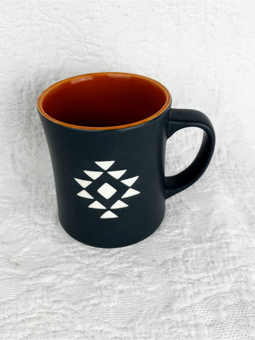 Starbucks Guatemala Antigua Geometric Aztec Design Mug Cup Black Matte